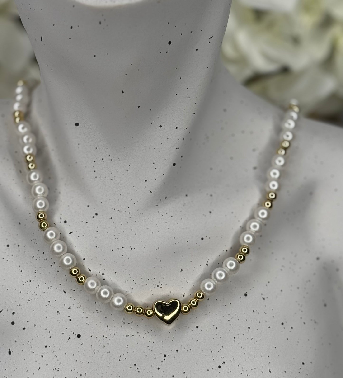 Heart Pearl Beaded