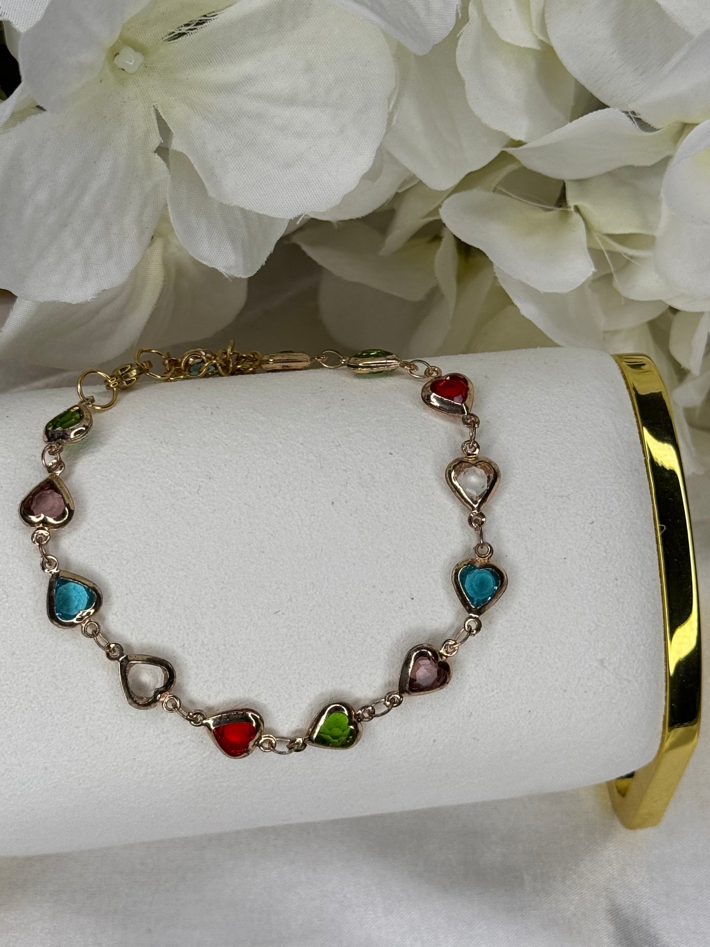 Colorful Crystal Heart Necklace