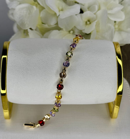 Colorful Crystal Tennis Bracelet