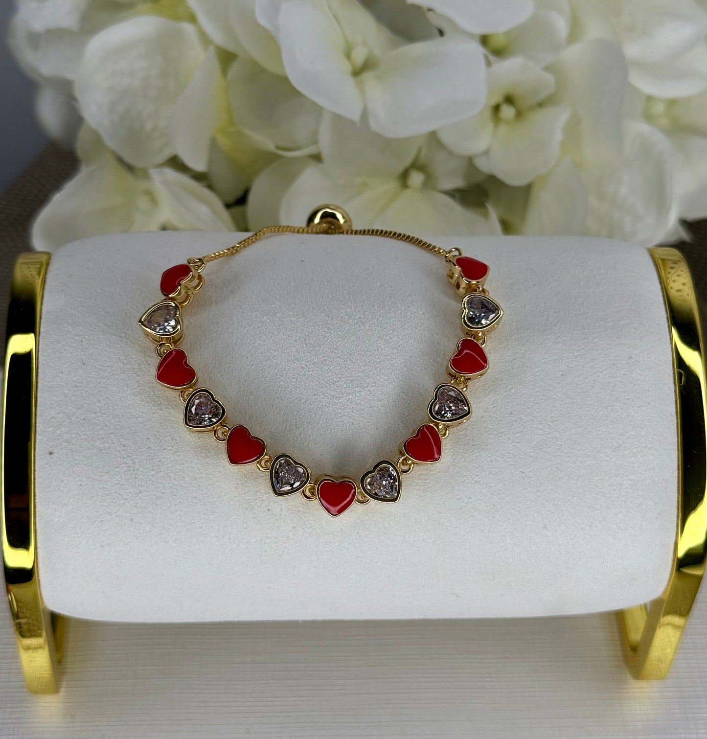 Smokey And Color Heart Bracelet