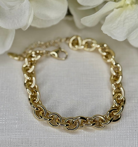 Bold Circle Chain Bracelet