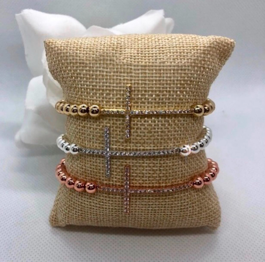 Cross Bead Bracelet